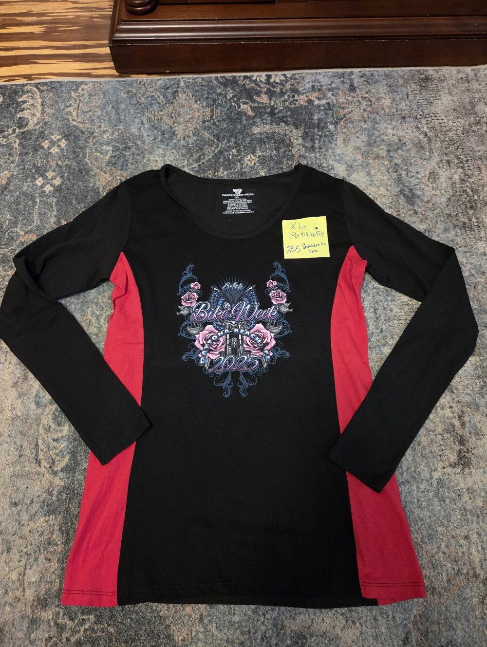 Vance Bikerwear XL Measurements On Tag